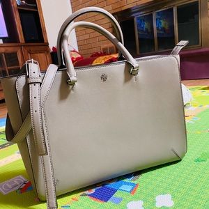 Tory Burch large saffiano leather bag